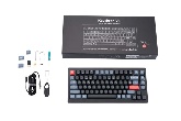 Keychron V1 ANSI 75% 84 Key Frosted Black Full Assembled Knob Red Switch RGB HotSwap Gateron G pro Mechanical Wired Normal Profile QMK Custom Keyboard